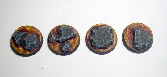 Resin Bases - Rocks & Lava 25mm Round by mpstudio