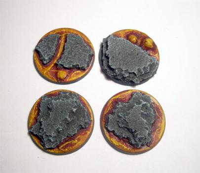 Resin Bases - Rocks & Lava 40mm Round by mpstudio