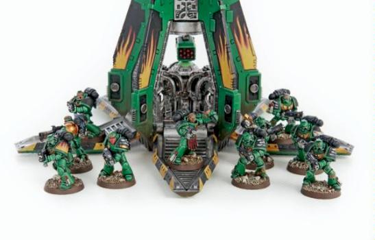 Salamander Drop pod and Tactical Squad by grandmaster