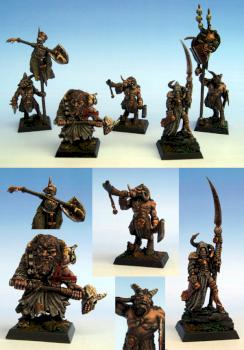 Beast of Chaos command figures by Johan
