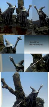 Gandalf au bord du lac de la Moria by Aliaume