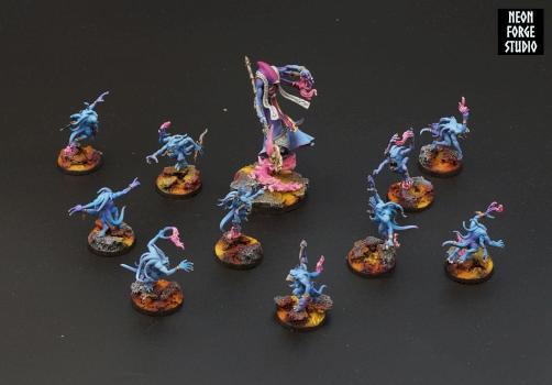 Chaos Daemons Tzeentch Changeling Blue Horrors by NeonForgeStudio