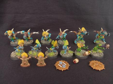 Lizardmen Blood Bowl Team by figurecase