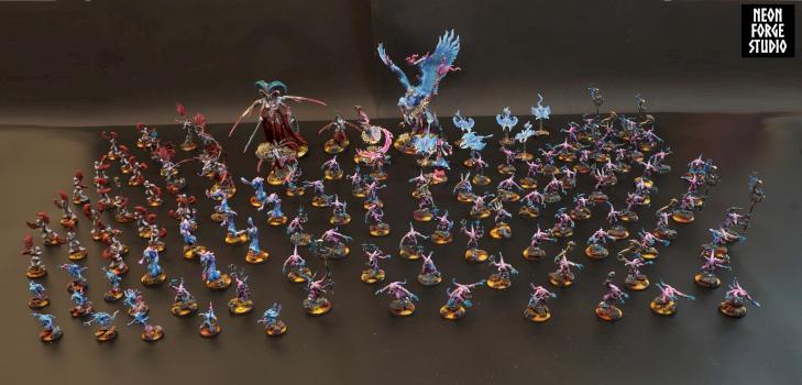 Chaos Daemons Army Tzeentch Slaanesh by NeonForgeStudio