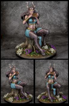 Faun with Panpipe by Gilded Lion Minis by Jamie M