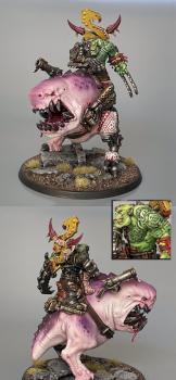 Ork MOZROG SKRAGBAD x Beastboss on Squigosaur by GobBoss