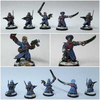 Valhallan Ice Warriors Imperial Sergeants & Lieutenant by LePeintre