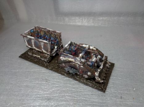 death korps centaur & scratchbuilt troop carrier trailer by thecat