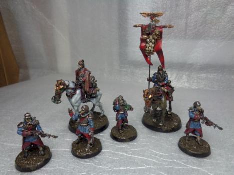converted death korps of krieg HQ squad by thecat