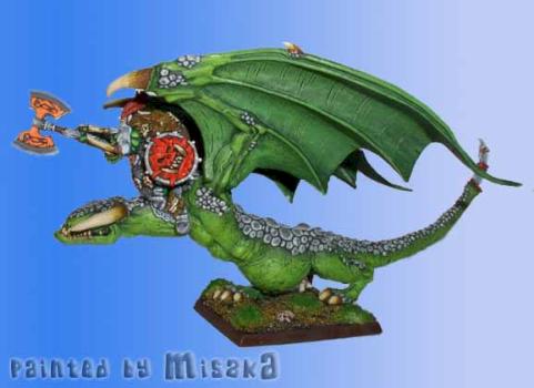 Orc Warboss on Wyvern by MiszkA