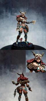 Primal Huntress pinup by Chilwd