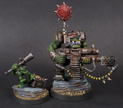 Ork NOB with ammo runt by mikecarrero