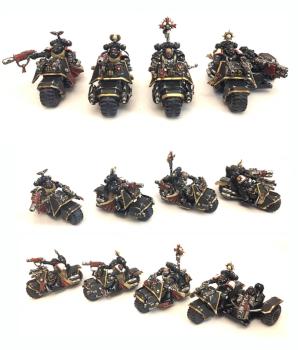 Black Templar Biker Squad with Melta Weapons by Bartolomeus777