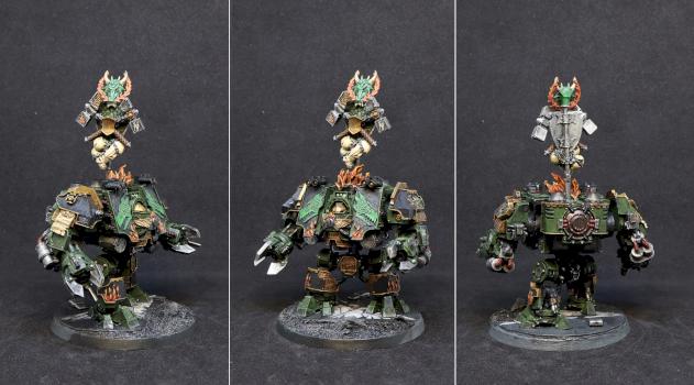 (Warhammer 40 000 - Space Marines) Salamanders Venerable Dreadnought Bray'arth Ashmantle by Alex Fox