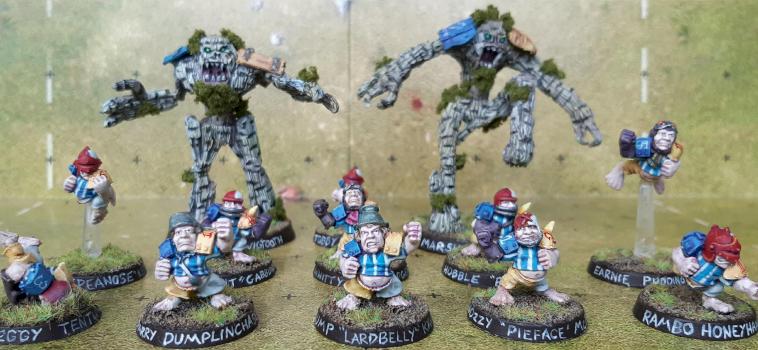 Blood Bowl Halflings team by Rhyd