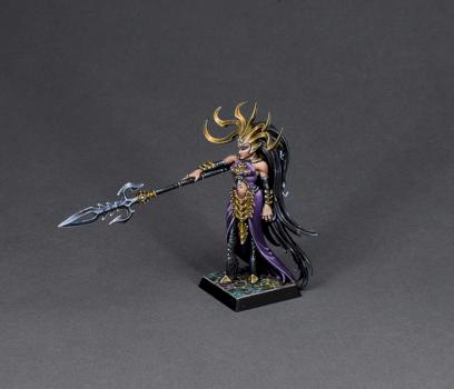 Warhammer Dark Elves Dark Elf Morathi on foot by Maranith