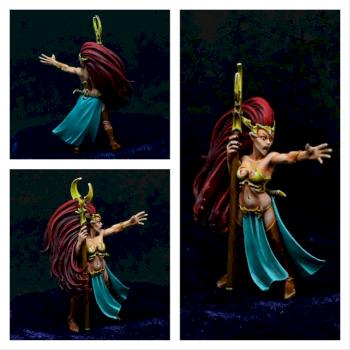 Dark Elf Sorceress by Saintbolter