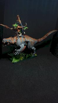Warhammer Fantasy Lizardmen Oldblood on Carnosaur Kroq Gar by Bauer