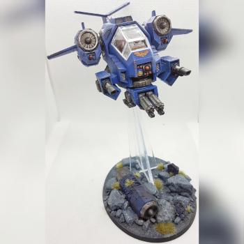 Ultramarines Stormtalon Gunship by edtomato2