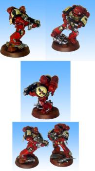 Blood Raven space marines by SurtR