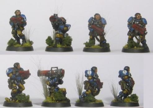 Ultramarine Space Marine Scout Squad 2 by nornicle