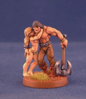 "My Hero" Barbarian and friend by Tidyfiguremaker