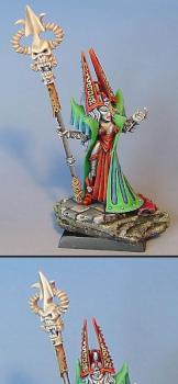 Warhammer Dark Elf Sorceress by Celthulhu