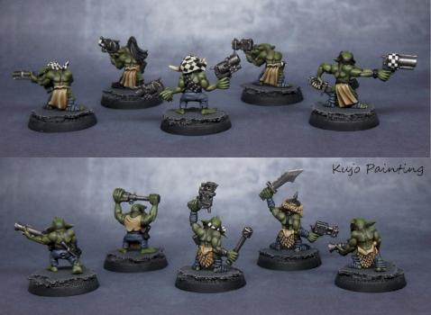Back view of Gretchin squad by KujoPainting