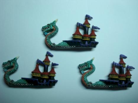 Man o War Dark elf ships by wolveab