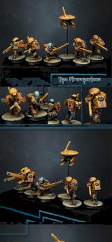 Tau Fire Warrior Squad by jarhead