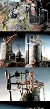 Steampunk Ruined Tower & Crane Set by Terraformer