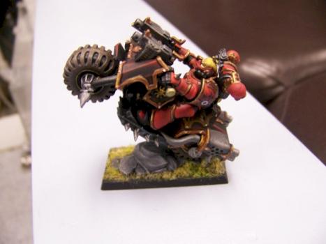 chaos space marine on bike by XCERBERUSX