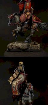 WARHAMMER Single Chaos Marauder Horseman with Standard by rene