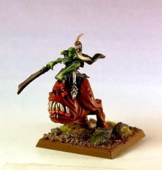 night goblin boss on giant squig by moetry