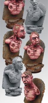 Scibor Monstrous Miniatures Zombie Bust - total height 120mm by Scibor