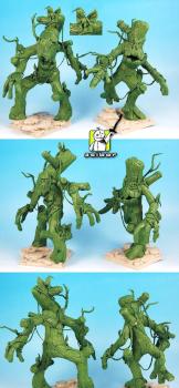 Wood Elf Treeman greenstuff sculpture by Scibor