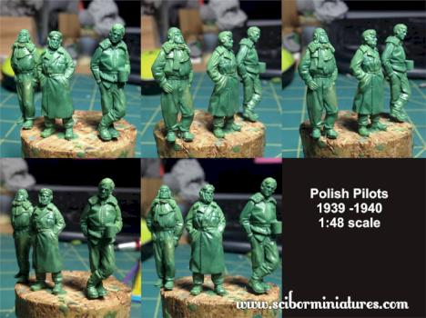 Polish Pilots 1:48scale greens by Scibor