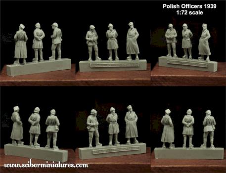 1:72 scale Polish Officers 1939 Set by Scibor