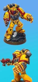 Imperial Fists sergeant by Brother Kadmaeus