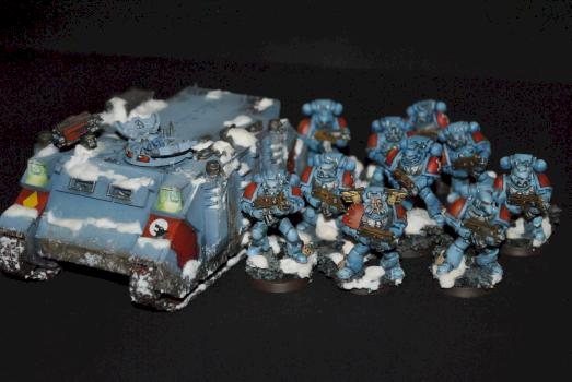 Space Wolves Squad with Rhino by miniaturesshop
