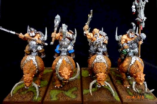 Ogre Kingdom Mournfang Cavalery by darkpegasusmini