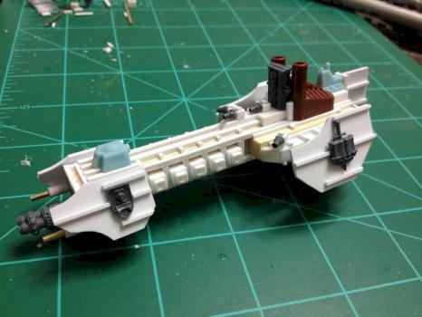 Scratchbuilt Grey Knight Battle Barge by wildcardC3