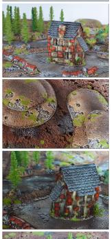 FANTASY BATTLE BRICK VILLAGE HOUSE SET+ FREE 2 MULTIPLE HILLS by studiolevel