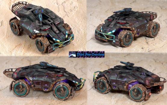 carbon fiber warthog in desert, airbrushed by RevenantDrag00n