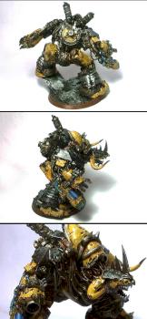 Minotaur in terminator armour (beastmen 40k dreadnaught) by mayajid