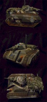 Imperial guard Chimera w cammo net by Tryzna