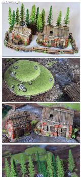 FANTASY BATTLE BRICK VILLAGE SET+ FREE 2 MULTIPLE HILLS by studiolevel