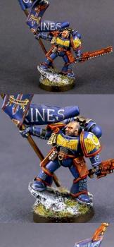 Ultramarines 3rd Company Standard Bearer by Hortwerth