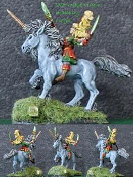Wood Elves Mage Virgin ;) on Unicorn by rroghl