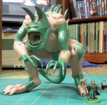 Hand sculpted Tarrasque miniature for D&D by Maugan22